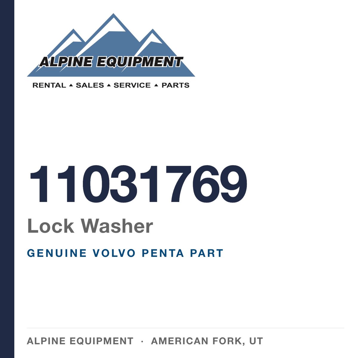 Volvo Penta 11031769 Lock Washer — genuine part from Alpine Equipment, American Fork UT