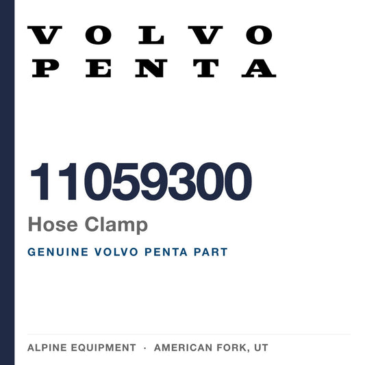 Volvo Penta 11059300 Hose Clamp — genuine part from Alpine Equipment, American Fork UT