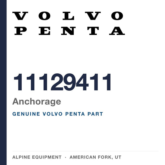 Volvo Penta 11129411 Anchorage — genuine part from Alpine Equipment, American Fork UT