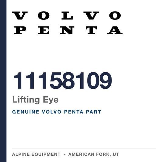 Volvo Penta 11158109 Lifting Eye — genuine part from Alpine Equipment, American Fork UT