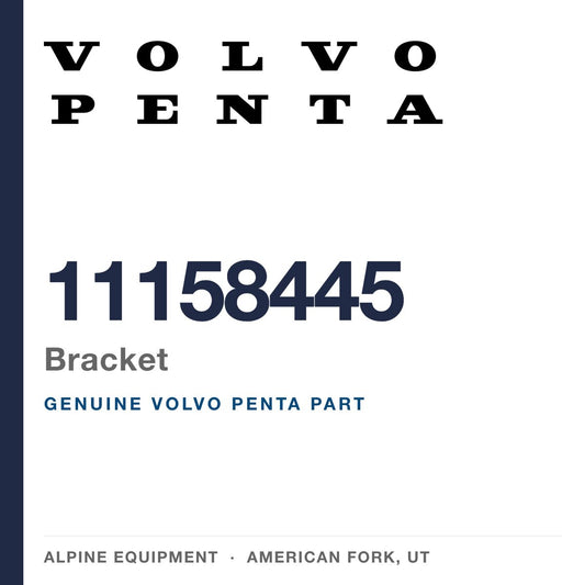 Volvo Penta 11158445 Bracket — genuine part from Alpine Equipment, American Fork UT