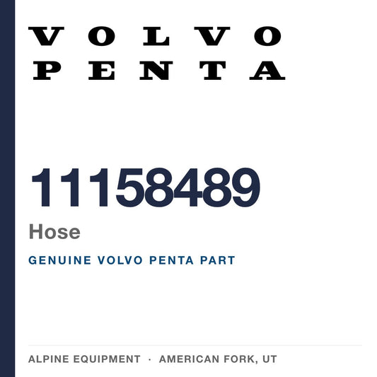 Volvo Penta 11158489 Hose — genuine part from Alpine Equipment, American Fork UT