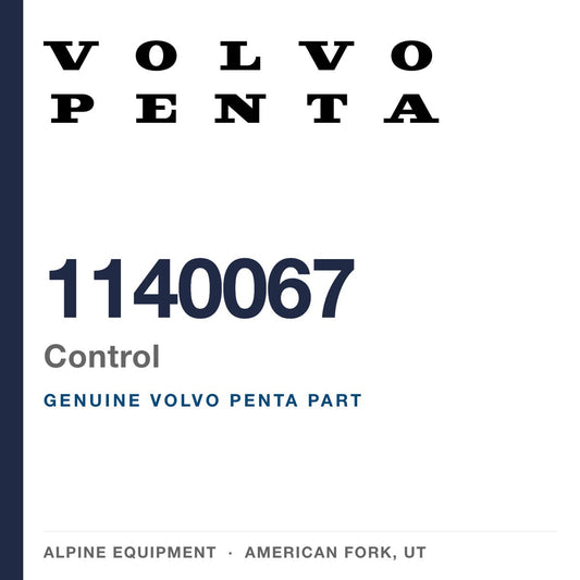 Volvo Penta 1140067 Control — genuine part from Alpine Equipment, American Fork UT
