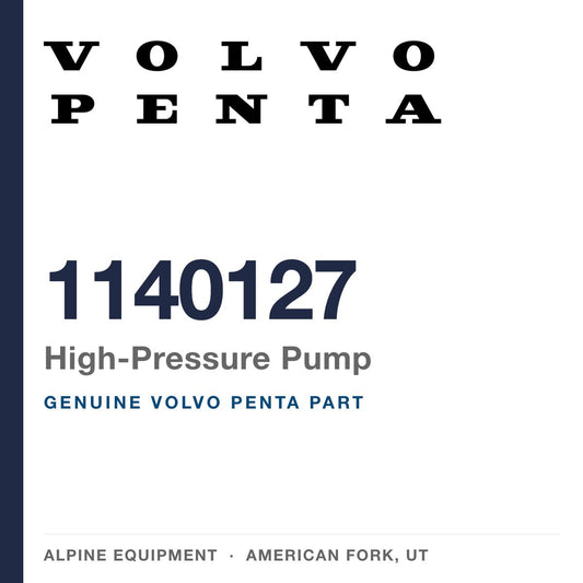 Volvo Penta 1140127 High-Pressure Pump — genuine part from Alpine Equipment, American Fork UT