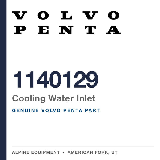 Volvo Penta 1140129 Cooling Water Inlet — genuine part from Alpine Equipment, American Fork UT