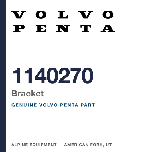Volvo Penta 1140270 Bracket — genuine part from Alpine Equipment, American Fork UT