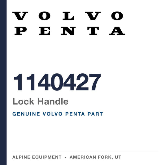 Volvo Penta 1140427 Lock Handle — genuine part from Alpine Equipment, American Fork UT