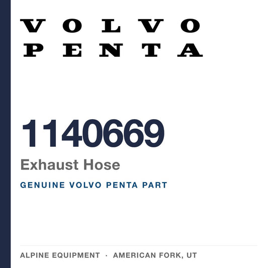 Volvo Penta 1140669 Exhaust Hose — genuine part from Alpine Equipment, American Fork UT