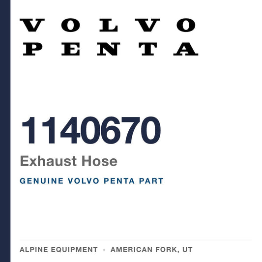 Volvo Penta 1140670 Exhaust Hose — genuine part from Alpine Equipment, American Fork UT