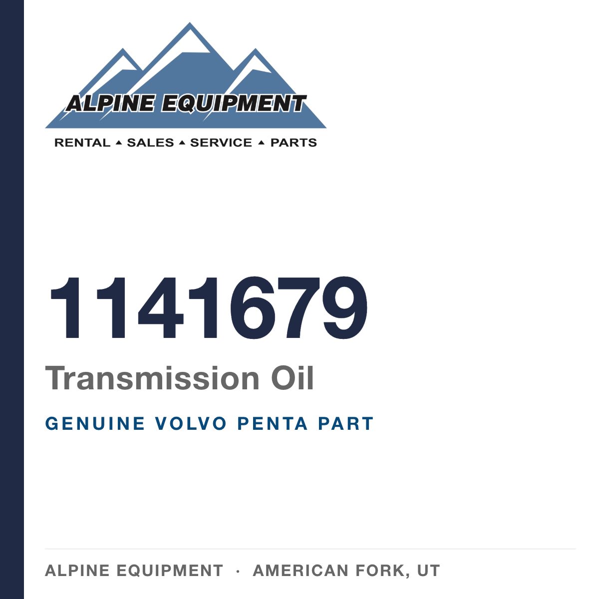 Volvo Penta 1141679 Transmission Oil — genuine part from Alpine Equipment, American Fork UT