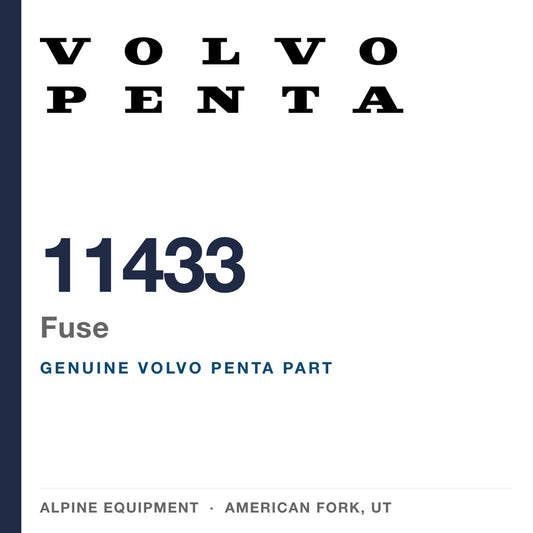 Volvo Penta 11433 Fuse — genuine part from Alpine Equipment, American Fork UT