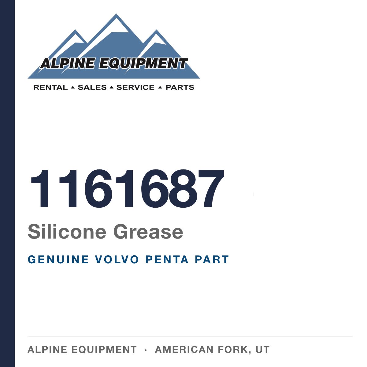 Volvo Penta 1161687 Silicone Grease — genuine part from Alpine Equipment, American Fork UT