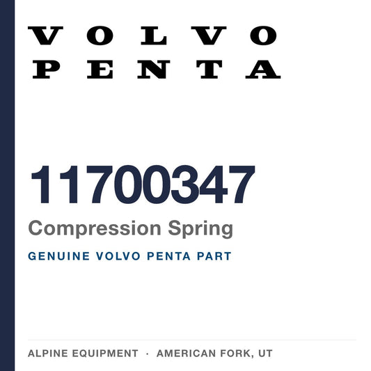 Volvo Penta 11700347 Compression Spring — genuine part from Alpine Equipment, American Fork UT