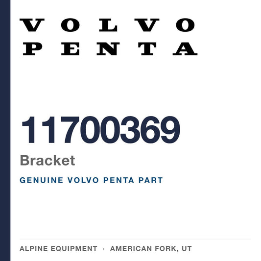 Volvo Penta 11700369 Bracket — genuine part from Alpine Equipment, American Fork UT