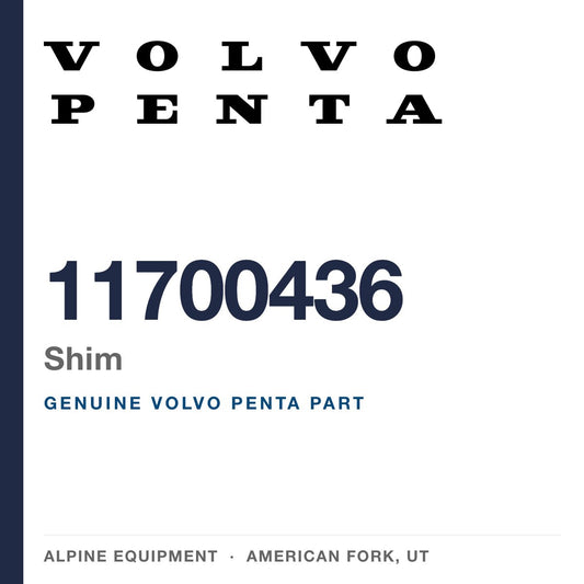 Volvo Penta 11700436 Shim — genuine part from Alpine Equipment, American Fork UT