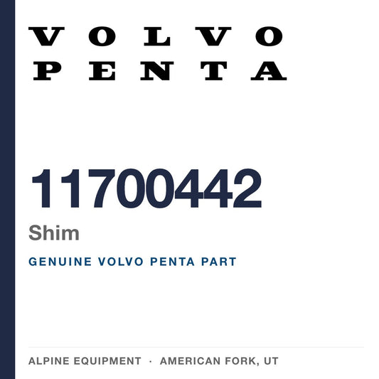 Volvo Penta 11700442 Shim — genuine part from Alpine Equipment, American Fork UT