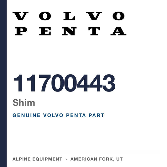 Volvo Penta 11700443 Shim — genuine part from Alpine Equipment, American Fork UT