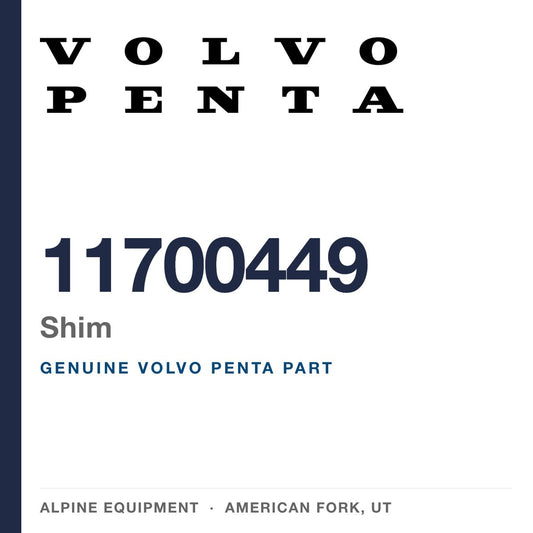 Volvo Penta 11700449 Shim — genuine part from Alpine Equipment, American Fork UT