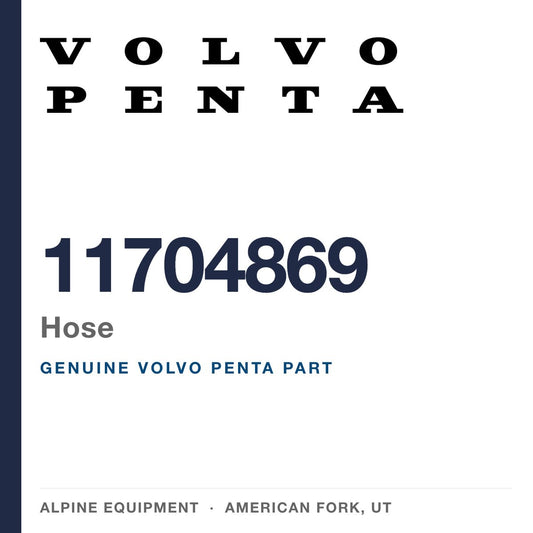 Volvo Penta 11704869 Hose — genuine part from Alpine Equipment, American Fork UT