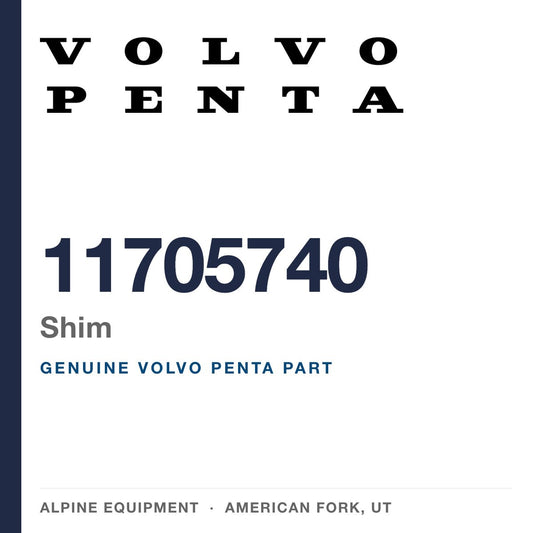 Volvo Penta 11705740 Shim — genuine part from Alpine Equipment, American Fork UT