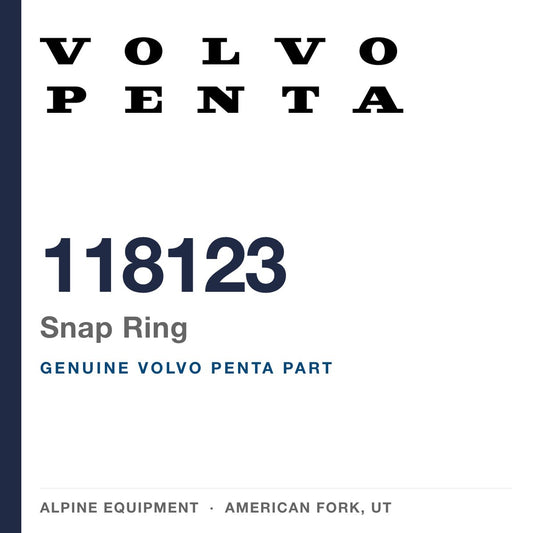 Volvo Penta 118123 Snap Ring — genuine part from Alpine Equipment, American Fork UT
