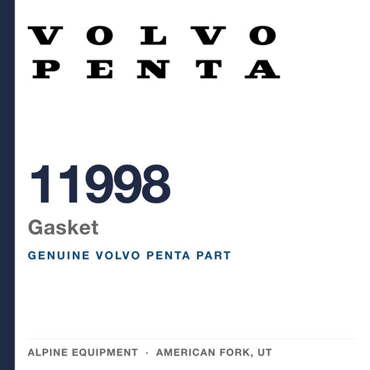 Volvo Penta 11998 Gasket — genuine part from Alpine Equipment, American Fork UT