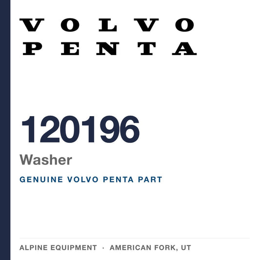 Volvo Penta 120196 Washer — genuine part from Alpine Equipment, American Fork UT