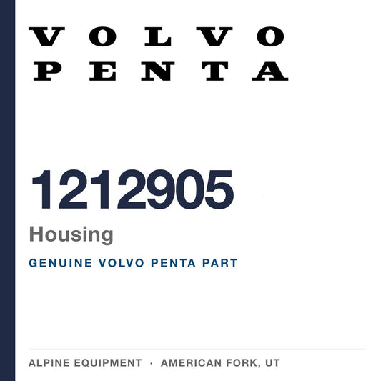 Volvo Penta 1212905 Housing — genuine part from Alpine Equipment, American Fork UT