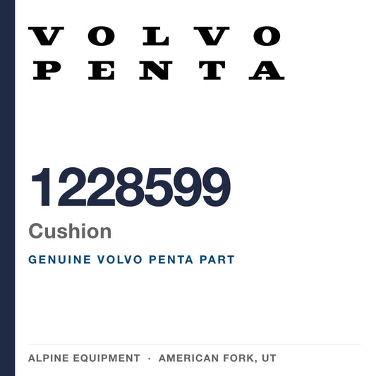 Volvo Penta 1228599 Cushion — genuine part from Alpine Equipment, American Fork UT