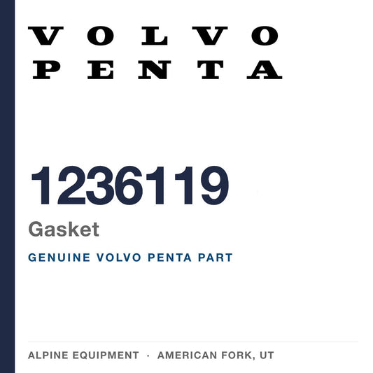 Volvo Penta 1236119 Gasket — genuine part from Alpine Equipment, American Fork UT