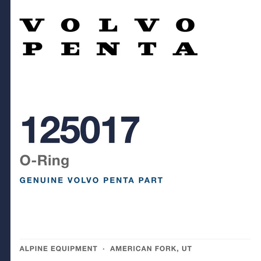 Volvo Penta 125017 O-Ring — genuine part from Alpine Equipment, American Fork UT