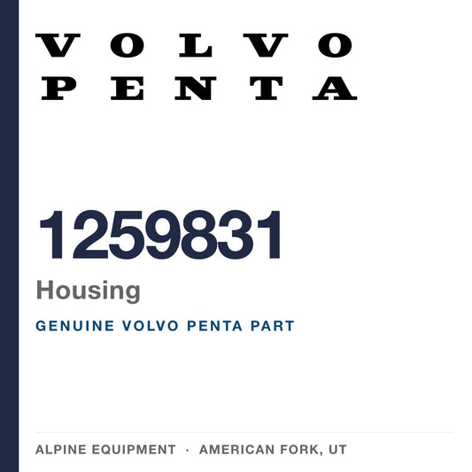 Volvo Penta 1259831 Housing — genuine part from Alpine Equipment, American Fork UT