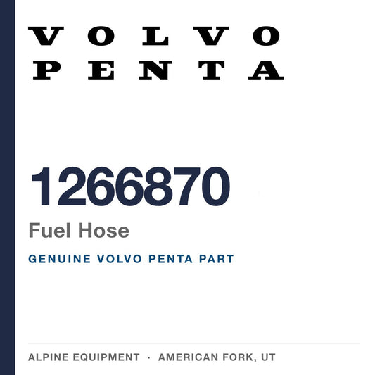 Volvo Penta 1266870 Fuel Hose — genuine part from Alpine Equipment, American Fork UT