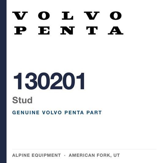 Volvo Penta 130201 Stud — genuine part from Alpine Equipment, American Fork UT