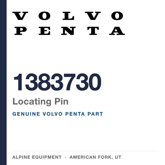 Volvo Penta 1383730 Locating Pin — genuine part from Alpine Equipment, American Fork UT