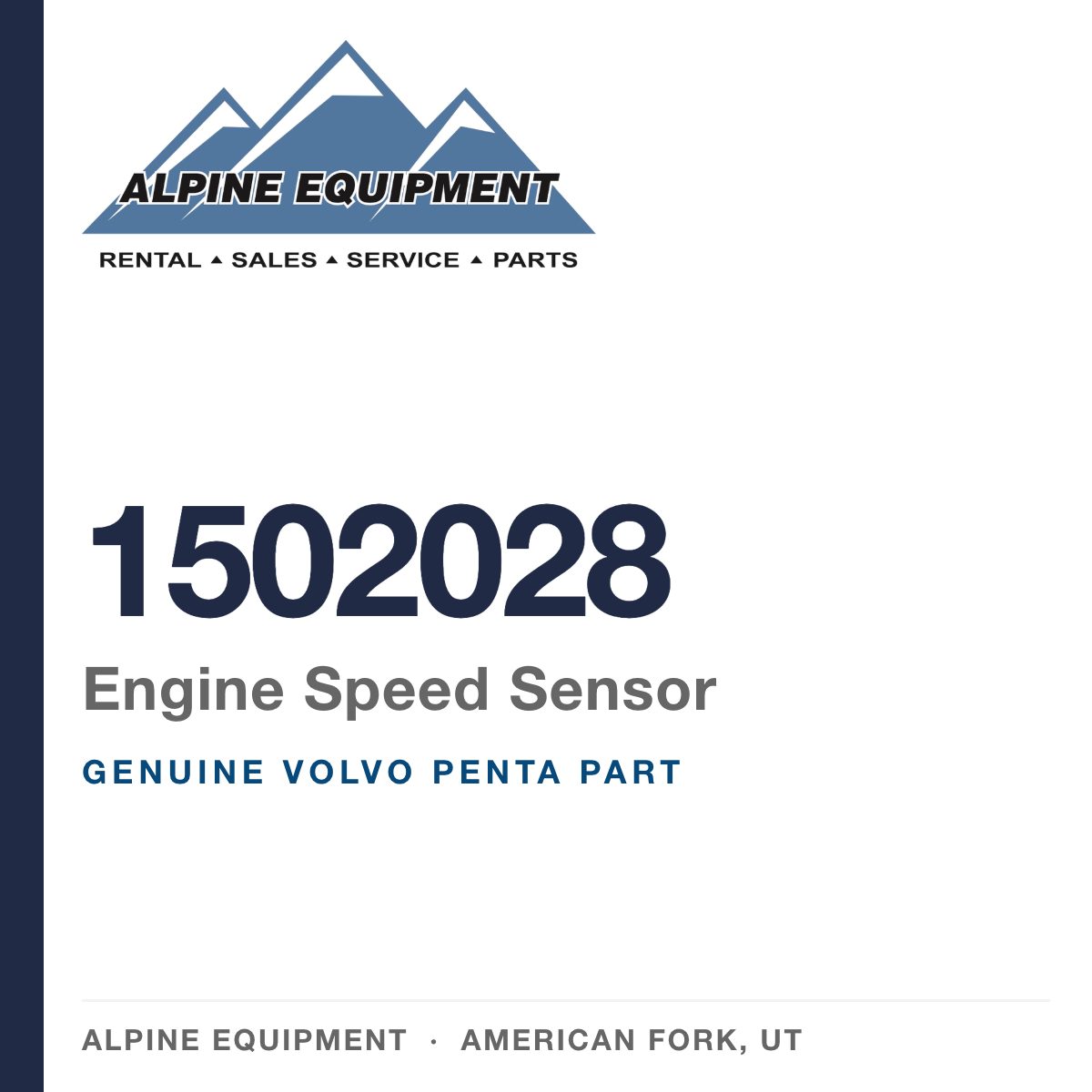 Volvo Penta 1502028 Engine Speed Sensor — genuine part from Alpine Equipment, American Fork UT