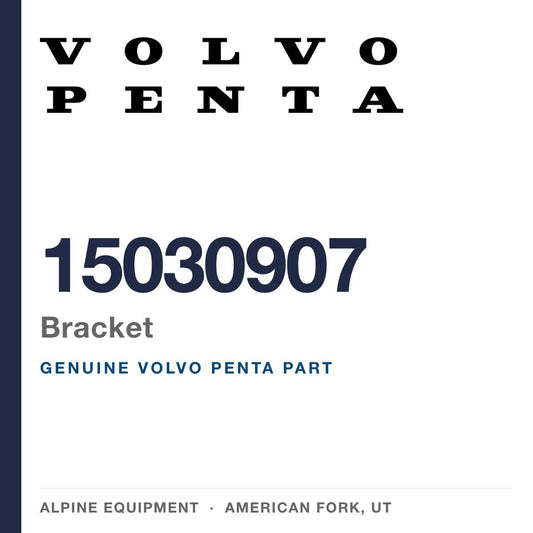 Volvo Penta 15030907 Bracket — genuine part from Alpine Equipment, American Fork UT