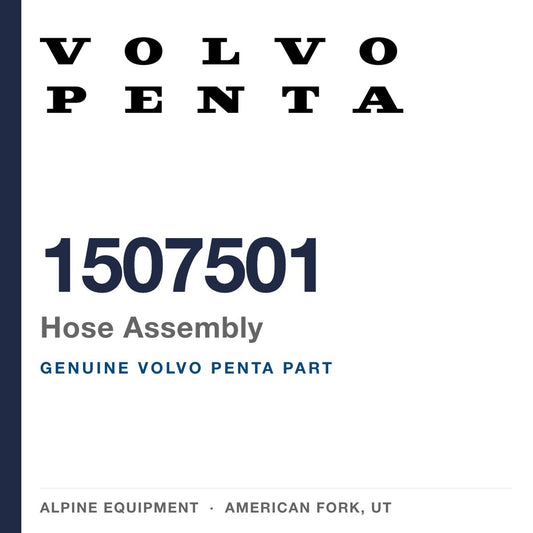 Volvo Penta 1507501 Hose Assembly — genuine part from Alpine Equipment, American Fork UT