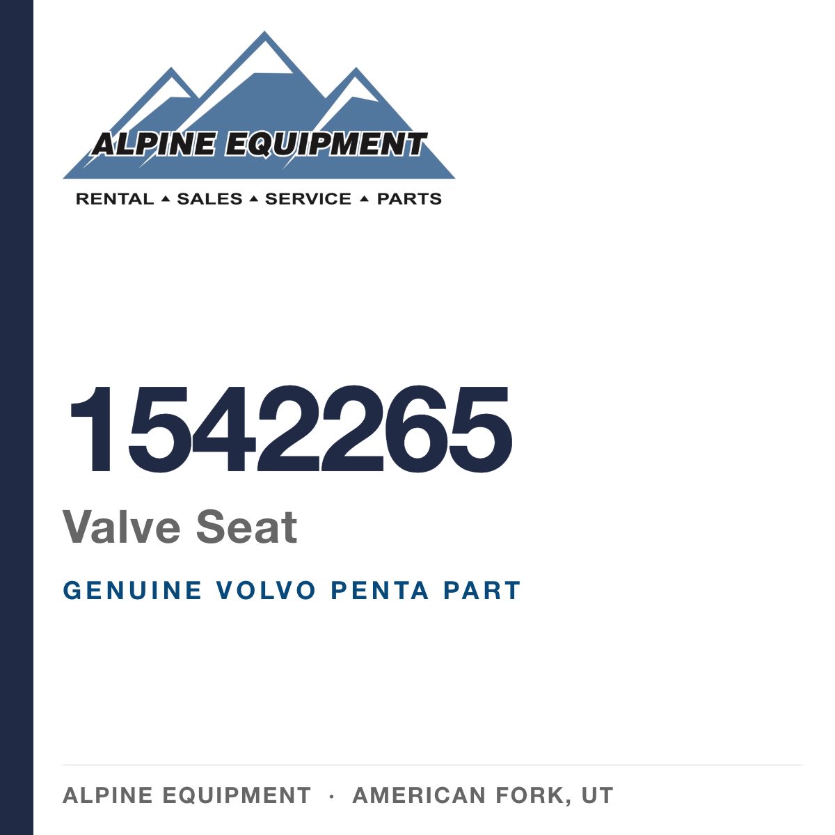 Volvo Penta 1542265 Valve Seat — genuine part from Alpine Equipment, American Fork UT