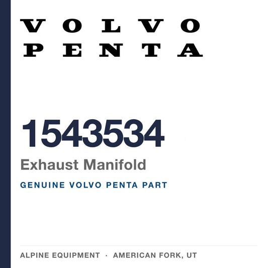 Volvo Penta 1543534 Exhaust Manifold — genuine part from Alpine Equipment, American Fork UT