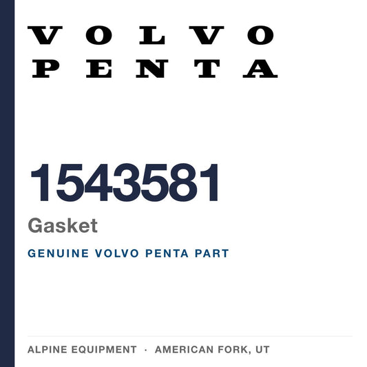 Volvo Penta 1543581 Gasket — genuine part from Alpine Equipment, American Fork UT
