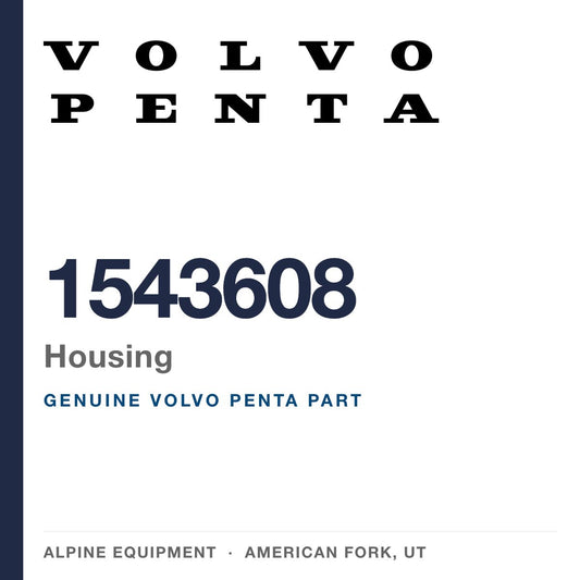 Volvo Penta 1543608 Housing — genuine part from Alpine Equipment, American Fork UT