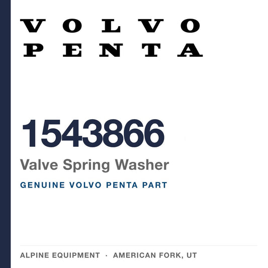 Volvo Penta 1543866 Valve Spring Washer — genuine part from Alpine Equipment, American Fork UT
