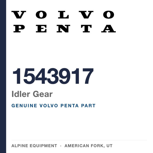 Volvo Penta 1543917 Idler Gear — genuine part from Alpine Equipment, American Fork UT