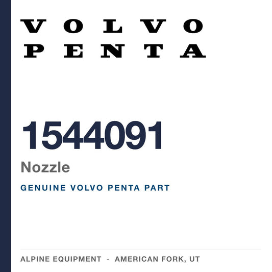 Volvo Penta 1544091 Nozzle — genuine part from Alpine Equipment, American Fork UT