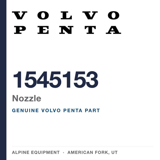 Volvo Penta 1545153 Nozzle — genuine part from Alpine Equipment, American Fork UT