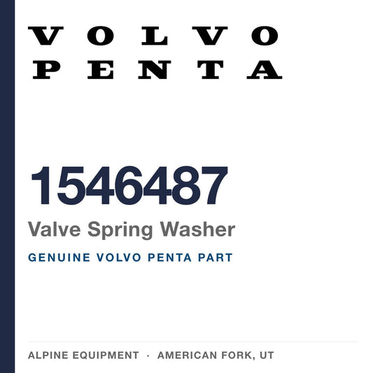 Volvo Penta 1546487 Valve Spring Washer — genuine part from Alpine Equipment, American Fork UT