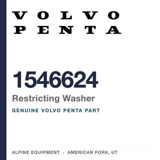 Volvo Penta 1546624 Restricting Washer — genuine part from Alpine Equipment, American Fork UT