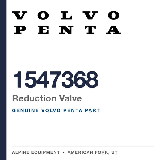 Volvo Penta 1547368 Reduction Valve — genuine part from Alpine Equipment, American Fork UT