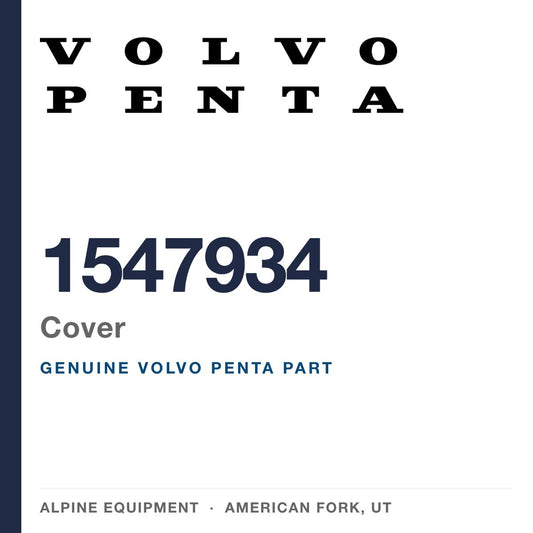 Volvo Penta 1547934 Cover — genuine part from Alpine Equipment, American Fork UT